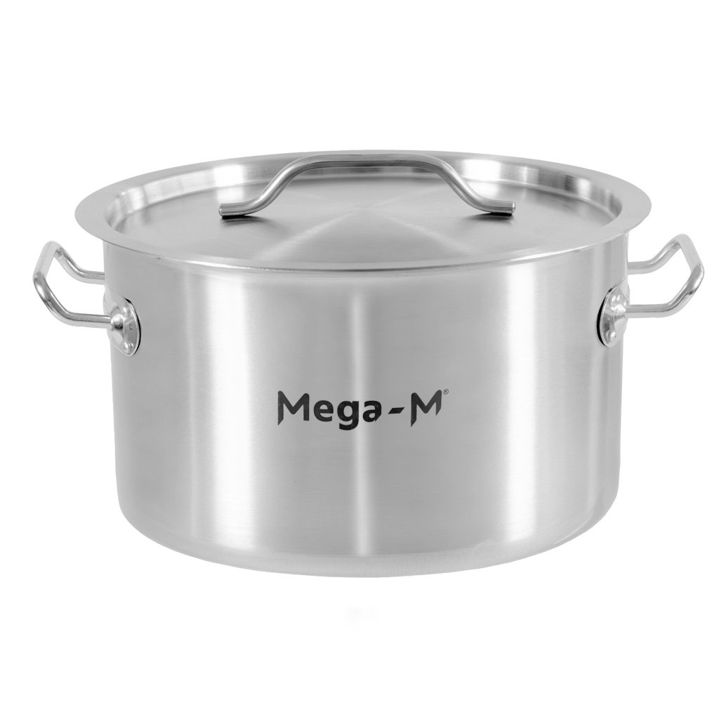 Garnek-ze-stali-nierdzewnej-niski-z-pokrywka-Mega-M-STANDARD-12L-30×18-cm-MTP007678-1 Žemas puodas su dangčiu Mega-M STANDARD 12 l 30x18 cm