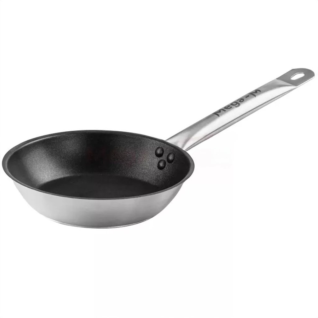 Patelnia-nieprzywierajaca-Mega-M-MM-B300201-⌀20cm-ze-stali-nierdzewnej-1 Keptuvė su neprisvylančia danga Mega-M 20 cm