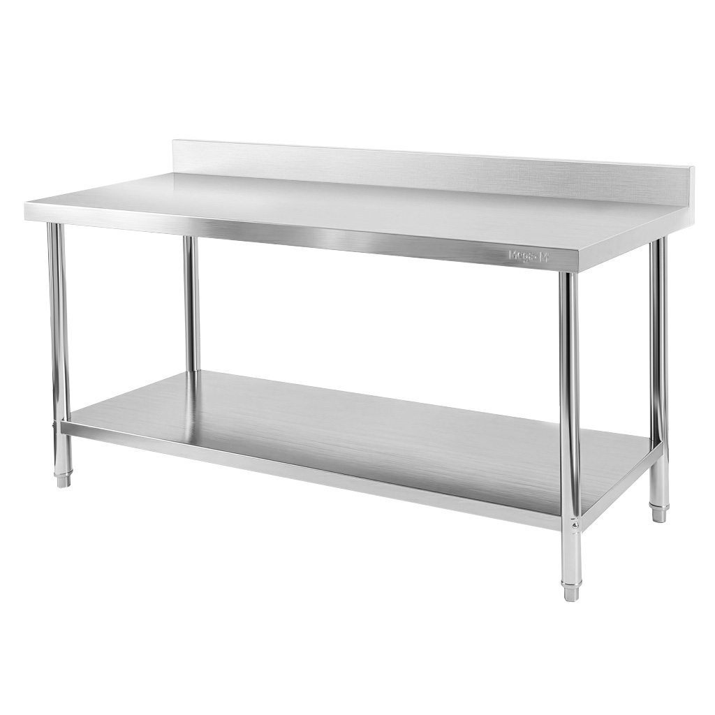 Stol-gastronomiczny-ze-stali-nierdzewnej-przyscienny-z-polka-Mega-M-X-STANDARD-180x60x85-cm-MTP007881-3 Nerūdijančio plieno sieninis gastronominis stalas Mega-M X STANDARD